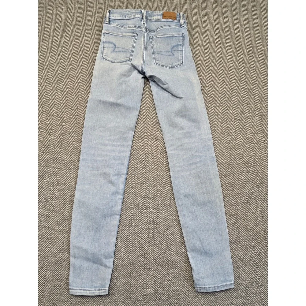 American Eagle‎ Ne(x)t Level Stretch Skinny Jeans Light Wash Blue Womens 00 Reg